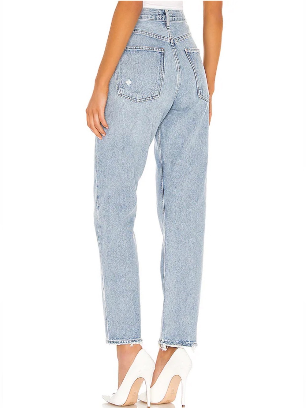 AGOLDE 90’s Mid Rise Loose Fit Jeans Size 28 Light Wash Straight Leg - Picture 3 of 10